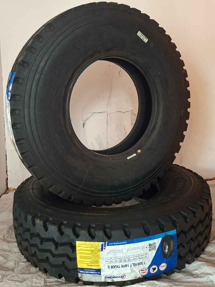 Jual BAN KAWAT (RADIAL) TECHKING 7.50 R 16 TKAMS SET (KOMPLIT) | Shopee ...