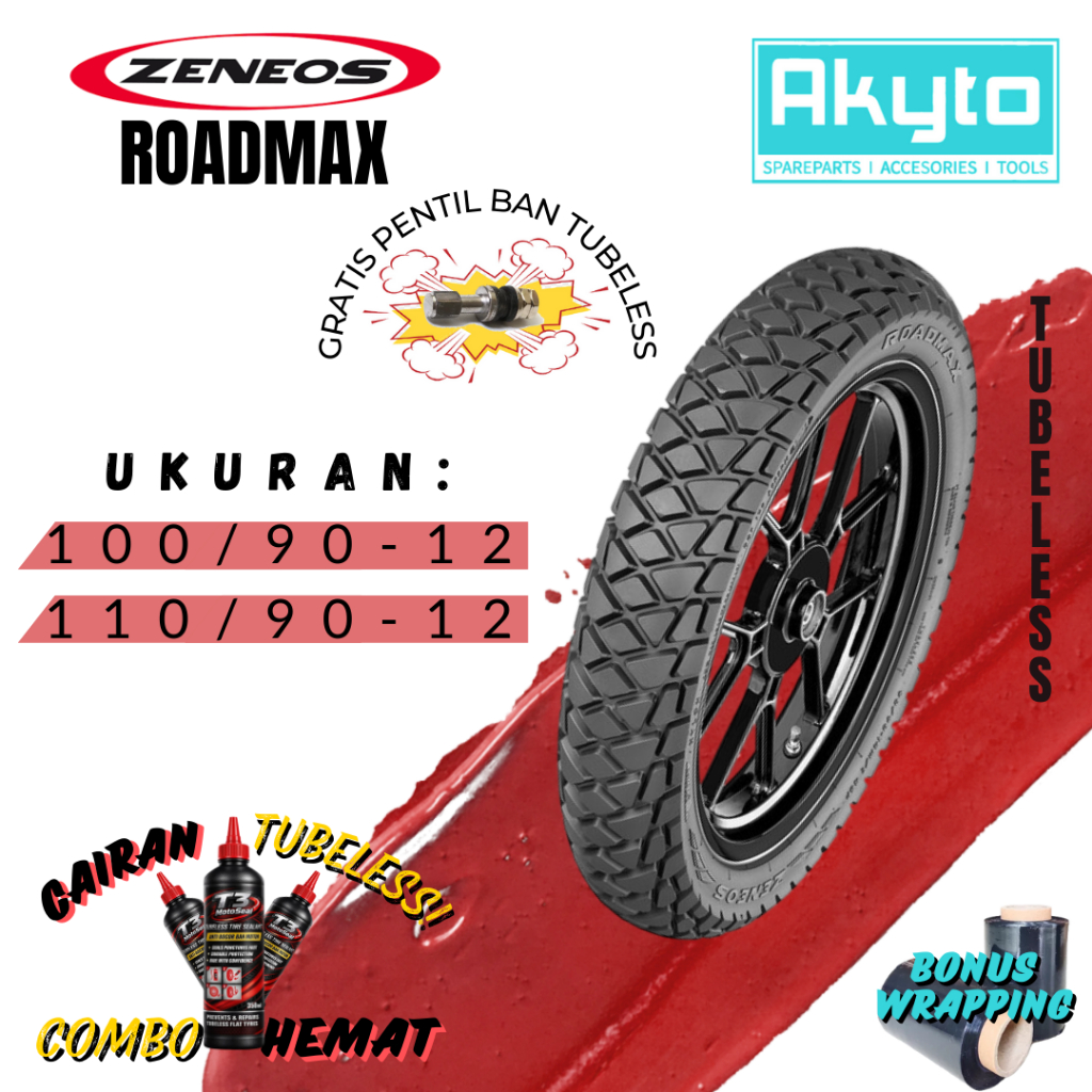 Jual BAN ZENEOS ROADMAX RING 12 / BAN MOTOR R12 FREE PENTIL FREE ...