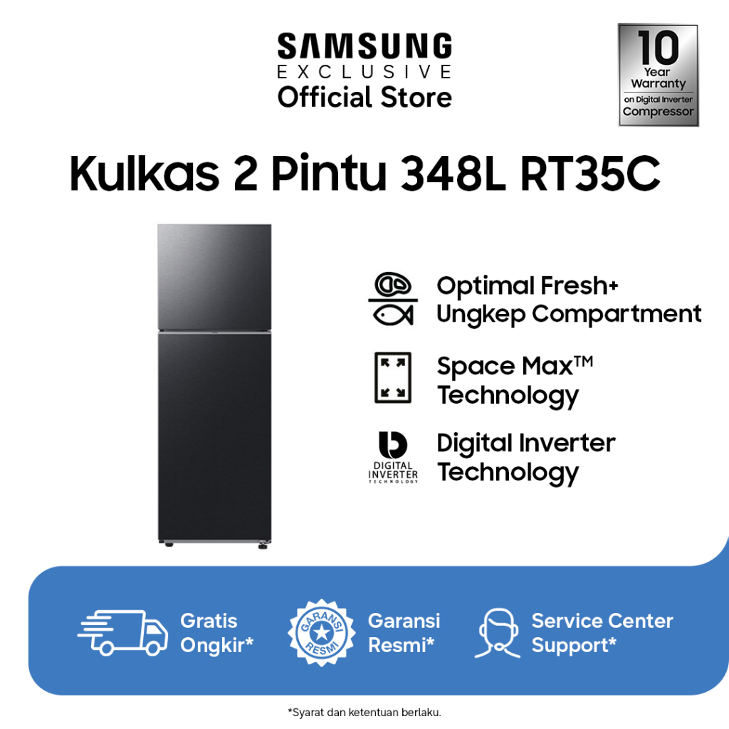 Jual Samsung Kulkas 2 Pintu 348L | Optimal Fresh+ Ungkep Comparment ...