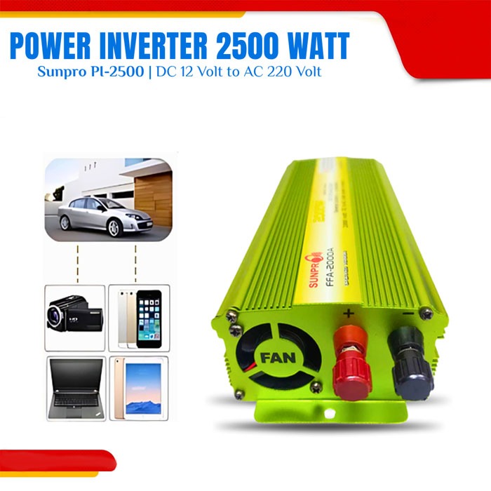 Jual Power Inverter Sunpro Pi-2500 Power Inverter Sunpro Daya 2500W Led ...