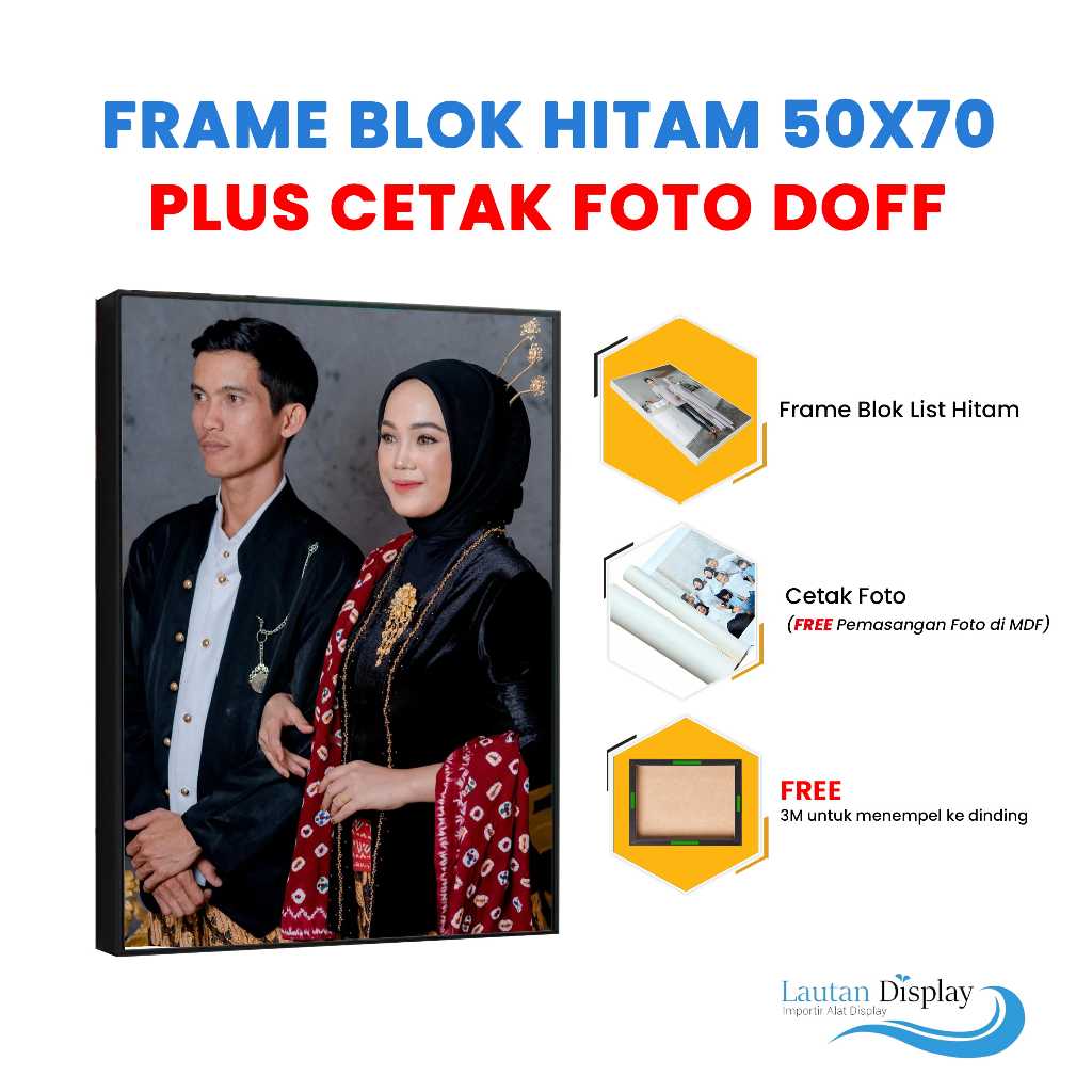Jual (Frame Foto Block) Cetak Foto Blok + Bingkai Frame Photowall ...