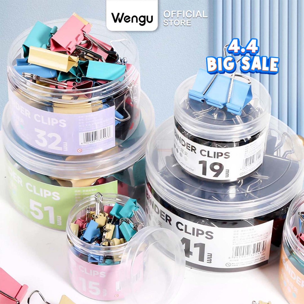 Jual [BARU] Wengu Binder Clip Besi | Penjepit Kertas Ukuran 15-51 MM ...