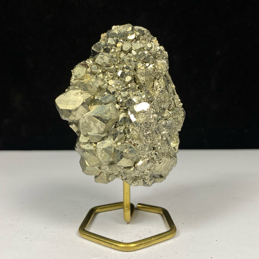 Jual 186Gr Natural Pyrite Rough - Shimmer Crystal Pyrite Cube Cluster ...