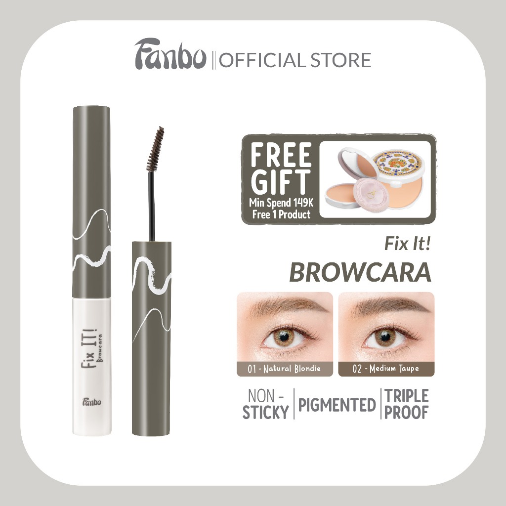 Jual Fanbo Fix It Browcara (DP1) 2in1 Coloring & Styling With Curved ...