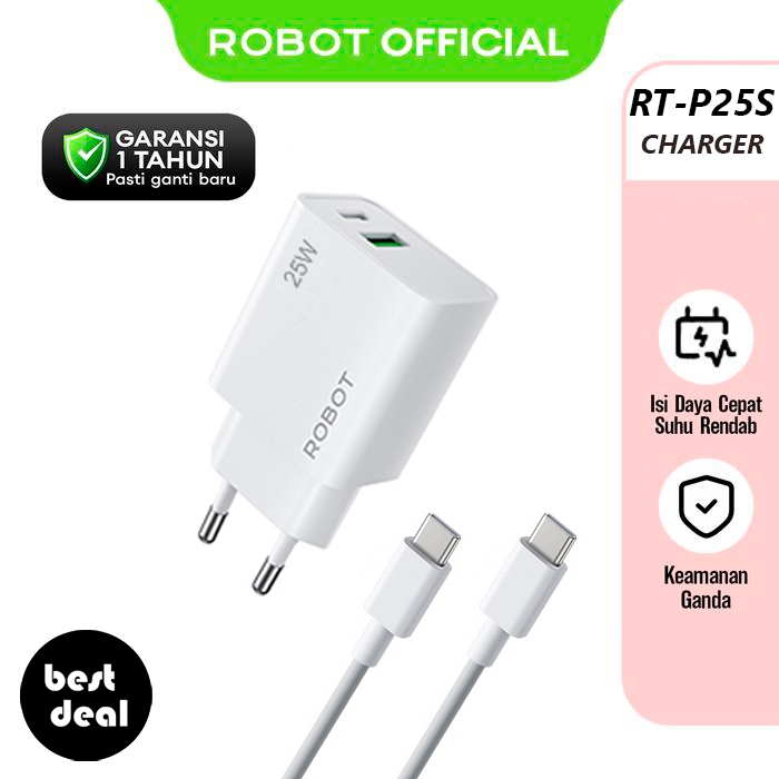 Jual Robot RT-P25S Charger Fast Charging USB-C 25W Max PPS PD QC3.0 ...