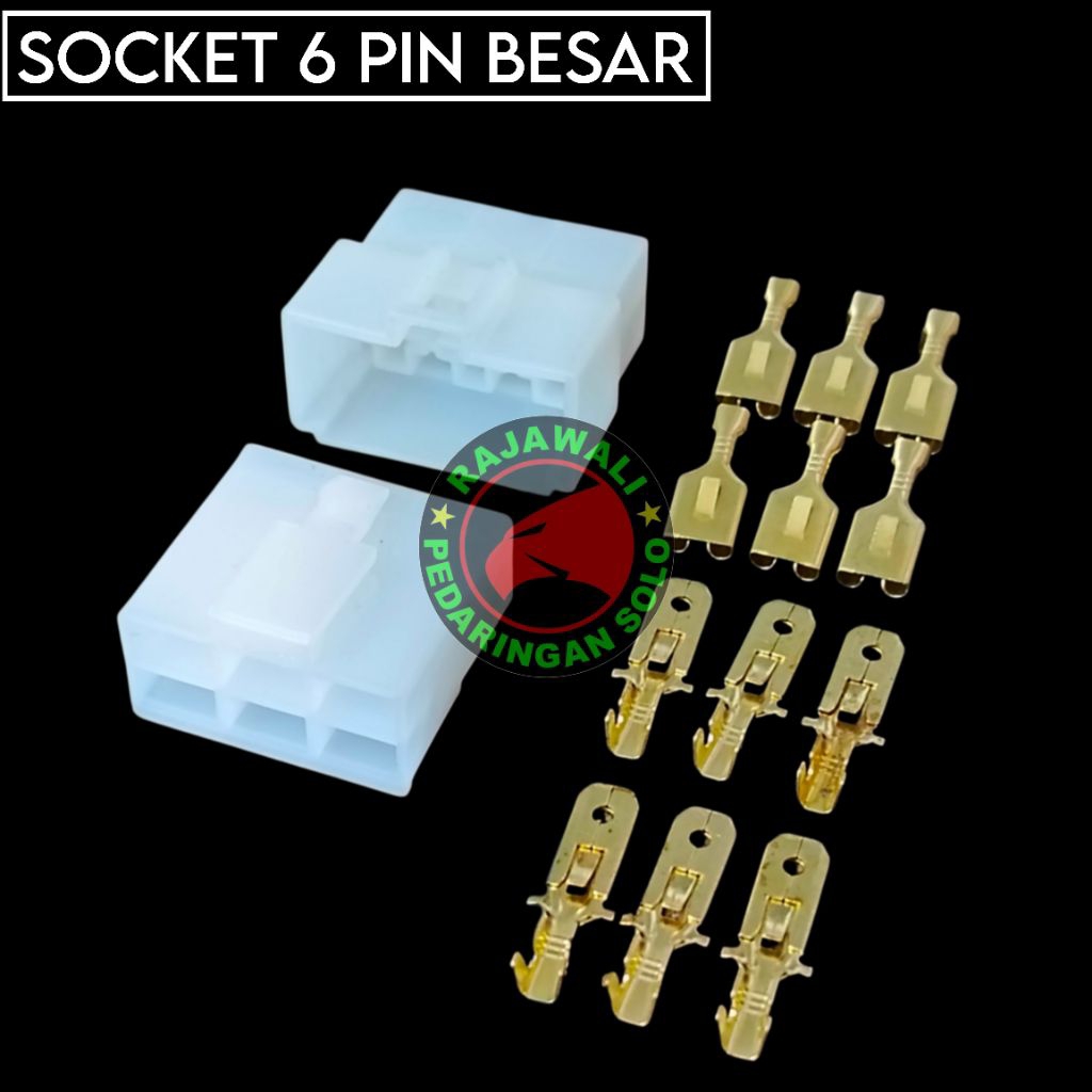 Jual Soket 6 Pin Besar Dengan Skun - Socket Otomotif 6 Pin Besar ...