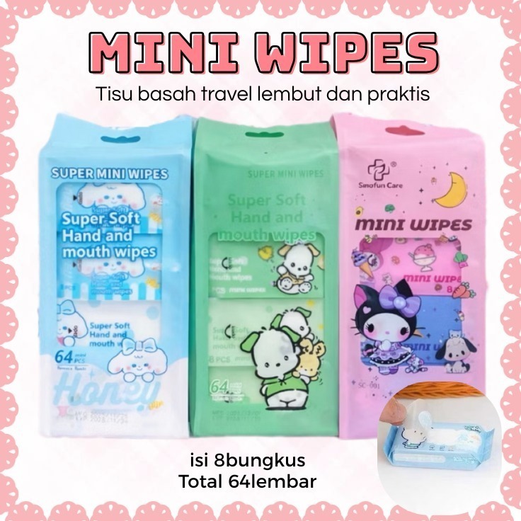 Jual Mini Wipes Tisu Basah 8pcs/set Tisu Murah Promo Tissue Basah Mini ...