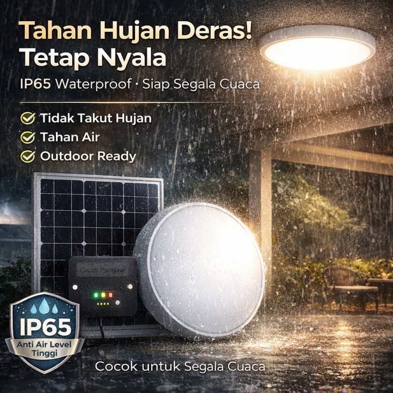 Jual FLUA YZQ-SSCL Lampu Plafon Tenaga Surya Solar Ceiling Light IP65 ...