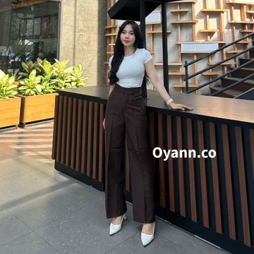 Vara Pants Kulot Highwaist Celana Panjang Wanita Kantor Bahan Semi Woll Premium