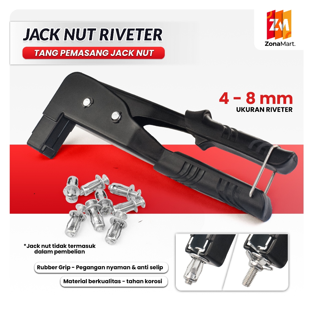 Jual Tang Rivet Jack Nut Tool Alat Penarik Jack Nut 10 inchi M4 M5 M6 ...