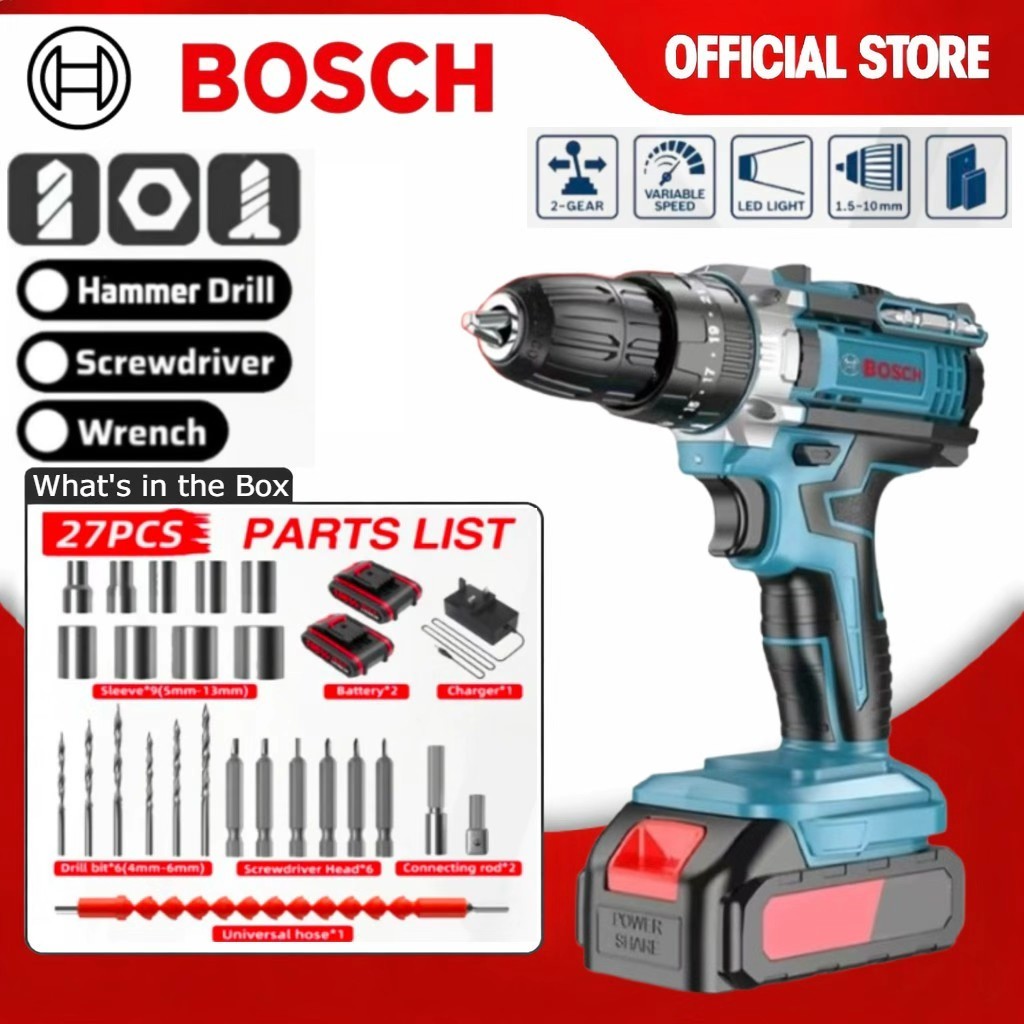 Jual Bosch Mesin Bor Cordless/Bor Baterai/ Beton Besi Kayu Baterai ...