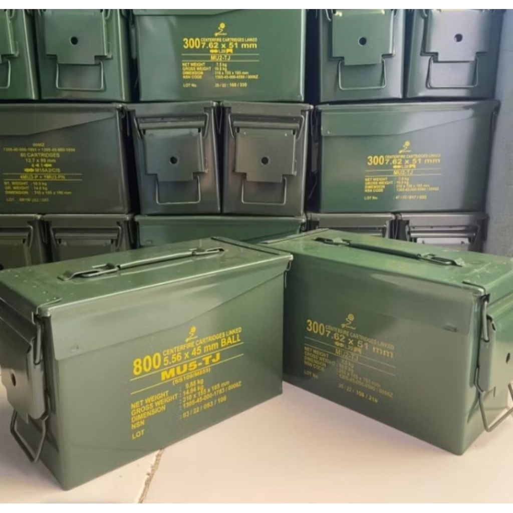Jual (OBRAL) Kotak Munisi Pindad Full Besi/Box Munisi/ Tool Box ...