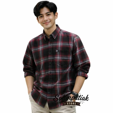 Kemeja Flanel Pria Lengan Panjang Distro Fanel Motip Kotak