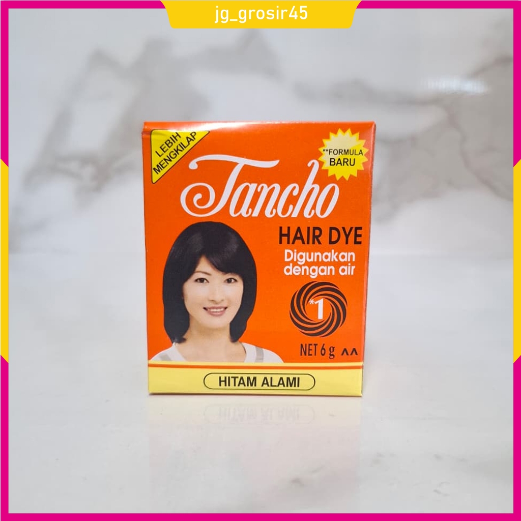 Jual Tancho Hair Dye Natural Black Powder (BUBUK) | semir rambut hitam ...