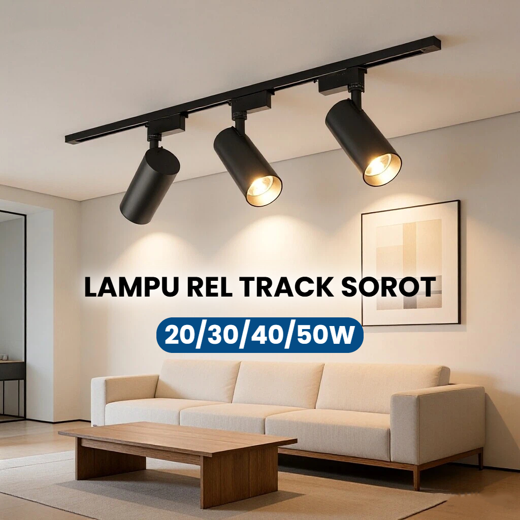 Jual CANMEIJIA Lampu Rell Track LED Sorot Rel Spotlight 20/30/40/50W ...