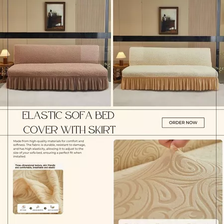 Et Felicel Elastic Vintage Sofa Bed Cover with Skirt cover sofa bed dengan rok untuk tampilan vintage