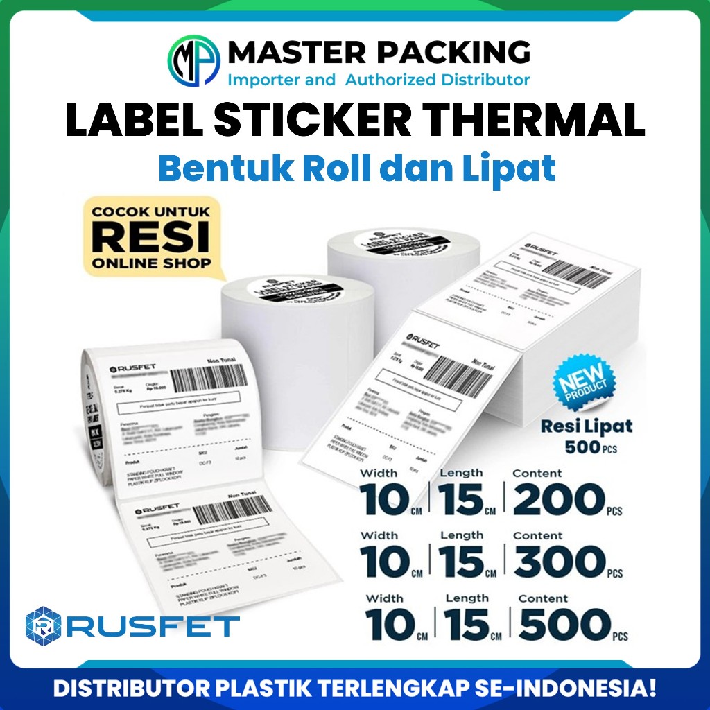 Jual Kertas Stiker Label Termal / Sticker Thermal Paper Printer Resi ...