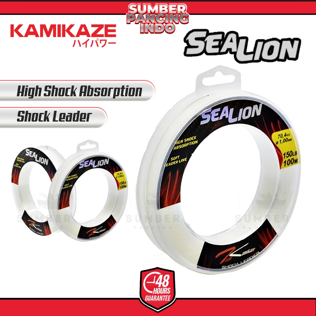 Jual KAMIKAZE Senar Pancing Leader SEA LION Clear White 100M 30LB ...