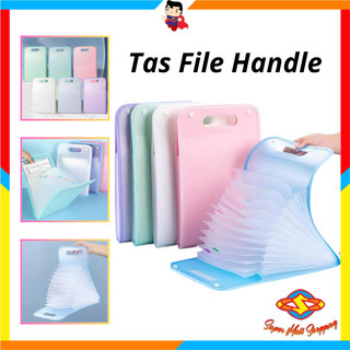 Jual SMS Tas file Handle Warna Transparan Anti Air Multi Layer Folder ...