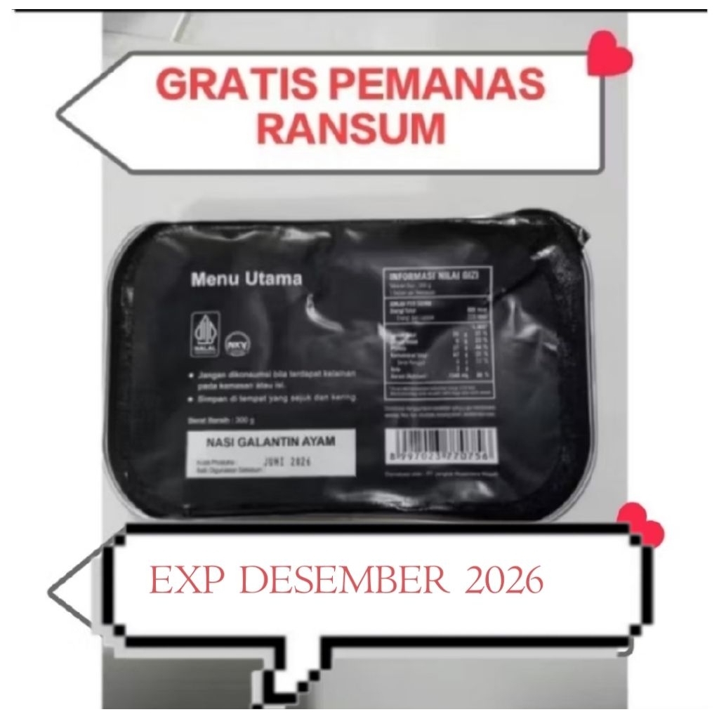 Jual PROMO RANSUM NASI NARAGA GRATIS PEMANAS RANSUM TNI PER 1 PICS EXP ...