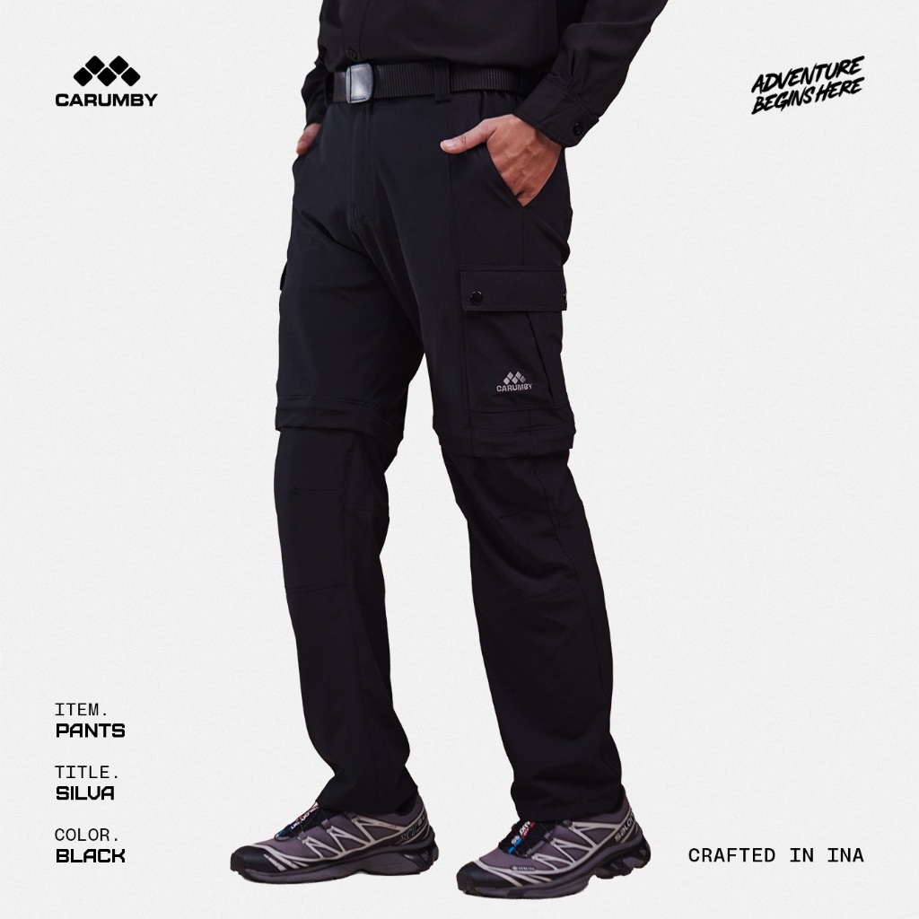 Celana Gunung Sambung 2 in 1 Cargo Lapangan Pria Wanita Outdoor Quickdry Carumby Silva Hiking Pants