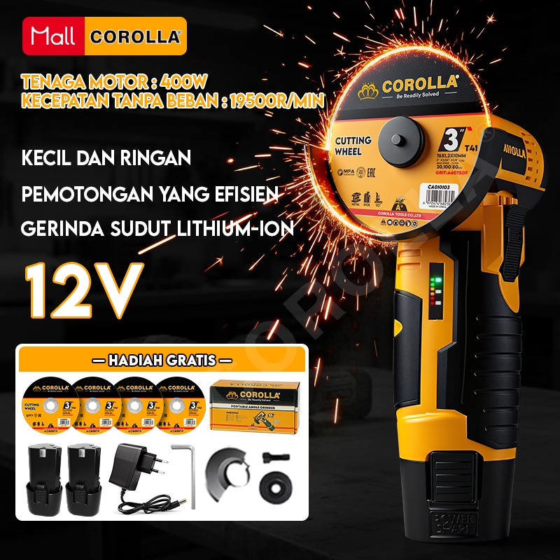 Jual Corolla Portable angel Grinder Cordless 3 inci Mesin Gerinda ...