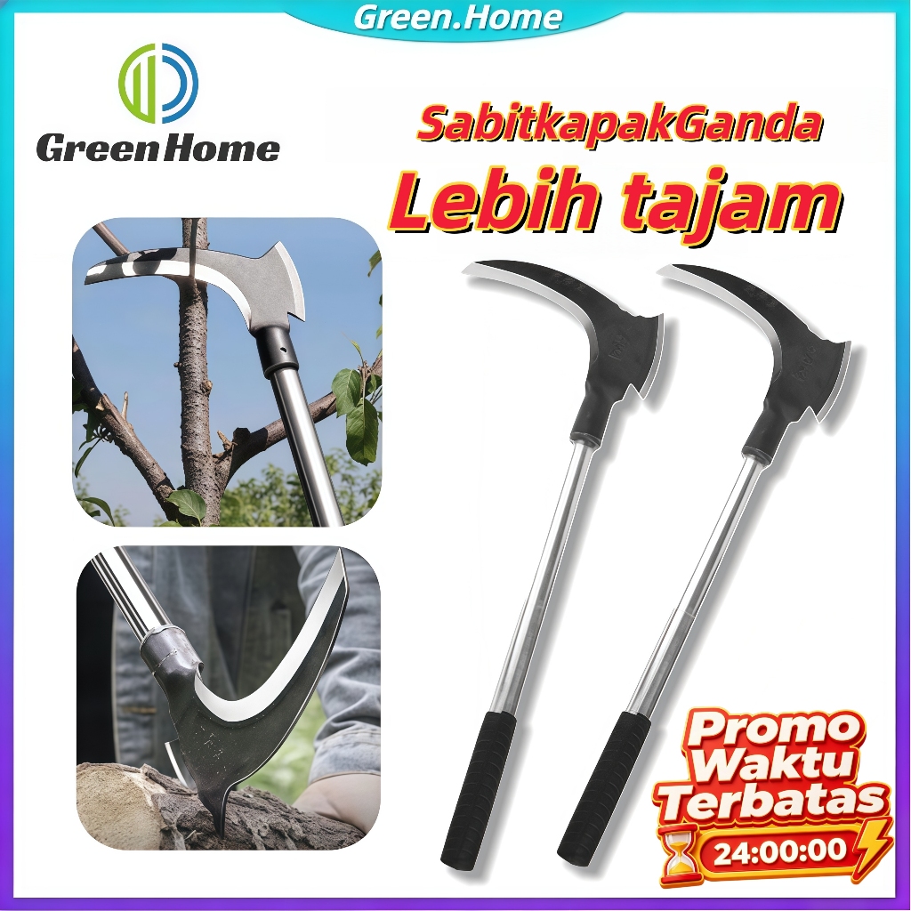 Jual Sabit Arit Rumput Baja Asli Kapak Ganda Arit Padi Pembelah Bambu ...