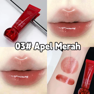 Gege Bear Lip Gloss Essence Pelembab Bibir 7 Warna Lip Tint Tahan Lama Glossy Licin Waterproof