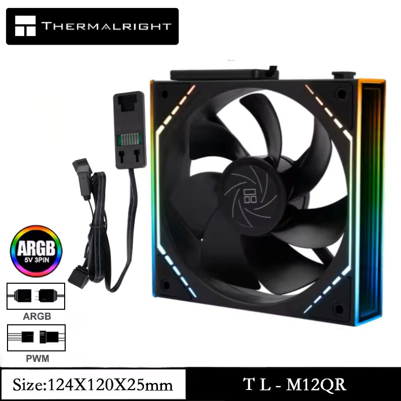 Jual Thermalright TL-M12QR ARGB Reverse 120mm case Fan Wireless ...
