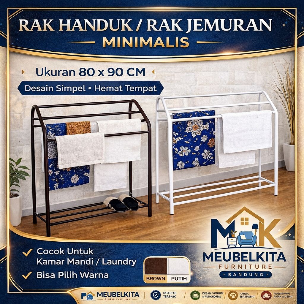 Jual Rak Handuk Minimalis Besi Rak Jemuran Handuk 80x90 cm Rak Baju ...