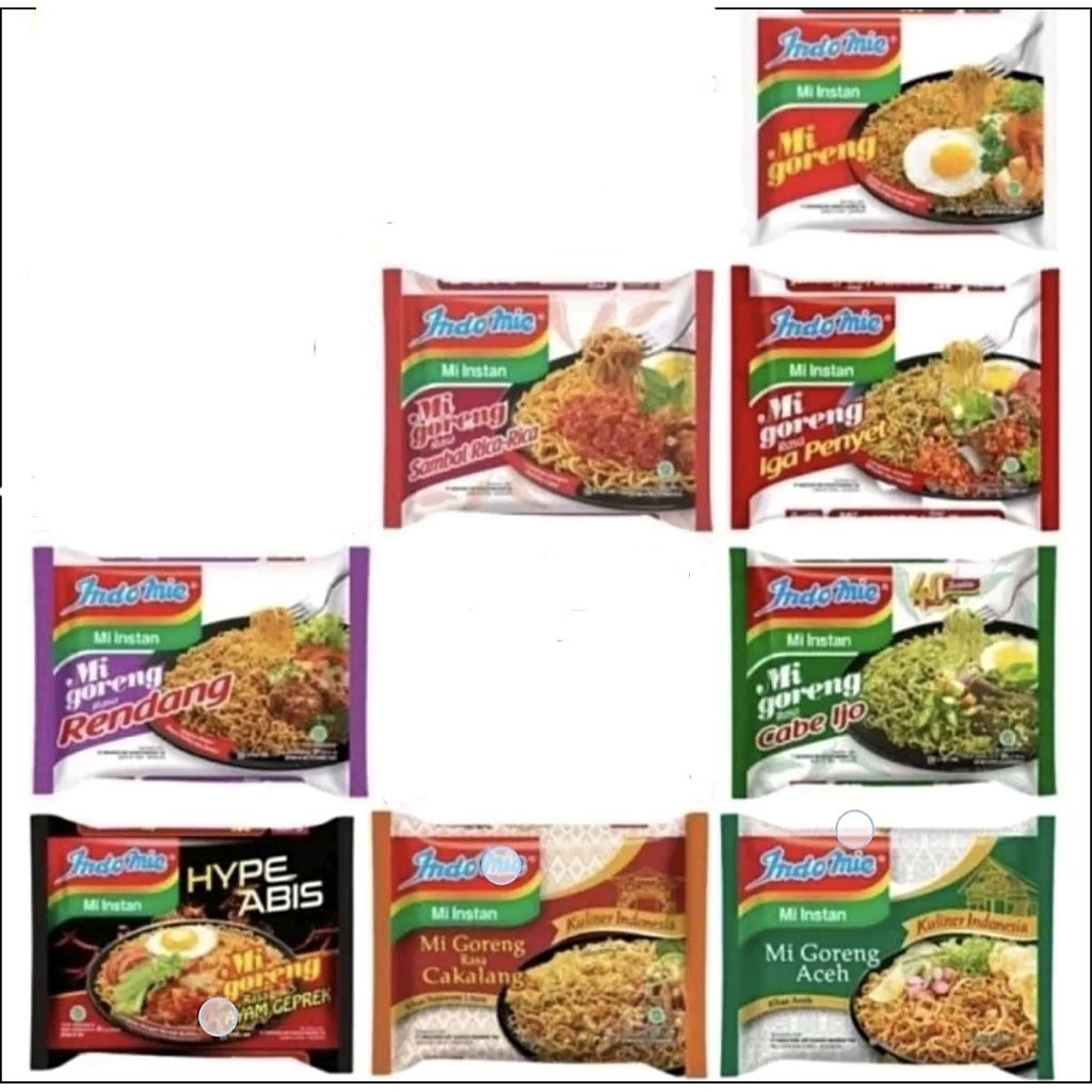 Jual INDOMIE GORENG [1 DUS Isi 40 Bungkus] - Mi Instan Goreng Aneka ...