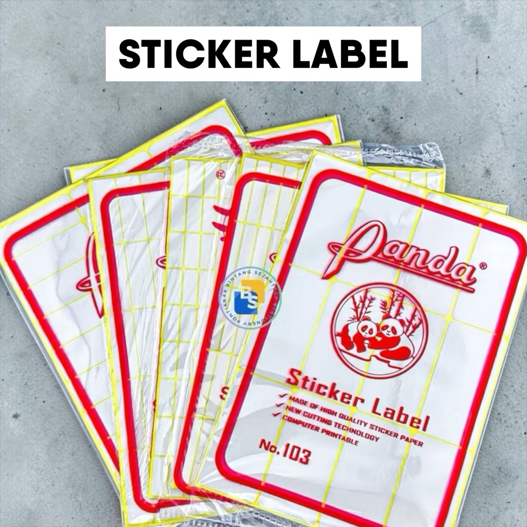 Jual Sticker Undangan/Self Adhesive Label Panda No 88, No 99 ,No 121 ...