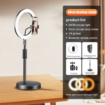 GMETAL 14inch Ringlight Lampu Video Light Fotografi Lampu Pengisi Lighting Konten 3 Warna