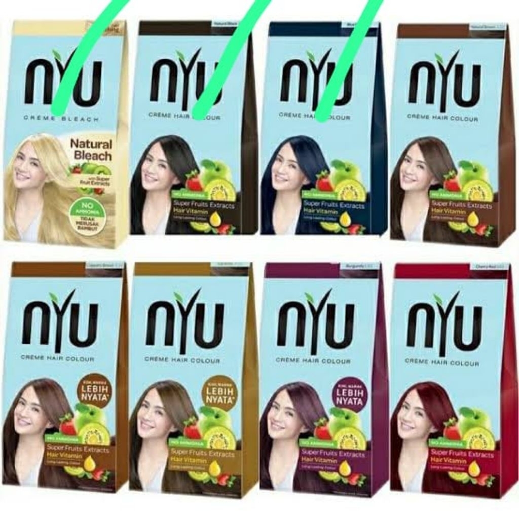 Jual Pewarna Rambut NYU Creme Hair Colour - Pewarna Rambut Alami, Tidak ...