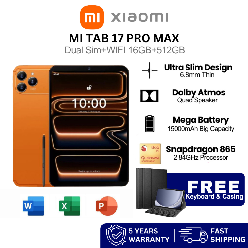 Jual Xiaomi Mi Tab 17 Pro Max Tablet Android 5G LTE Layar Besar ...