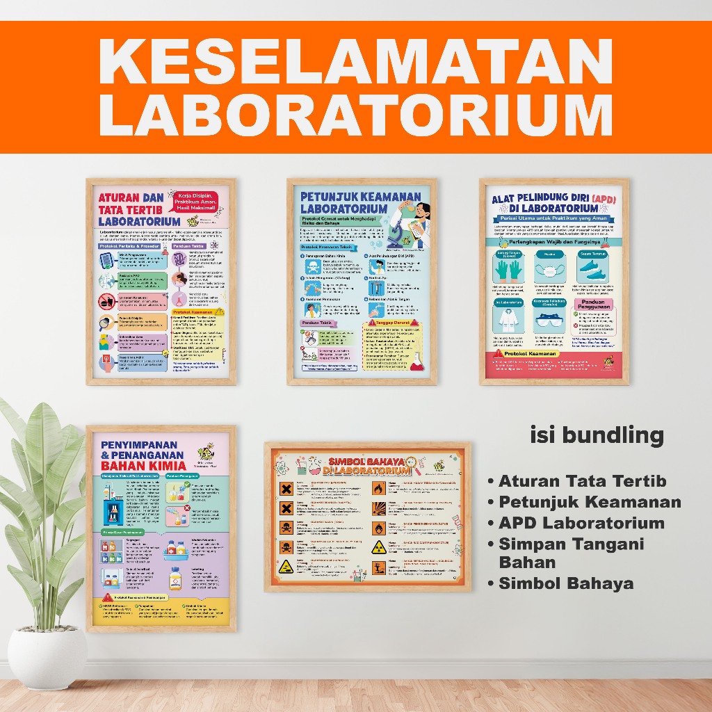 Jual Poster LABORATORIUM UMUM Alat Peraga Edukasi Sains Kimia Aturan ...