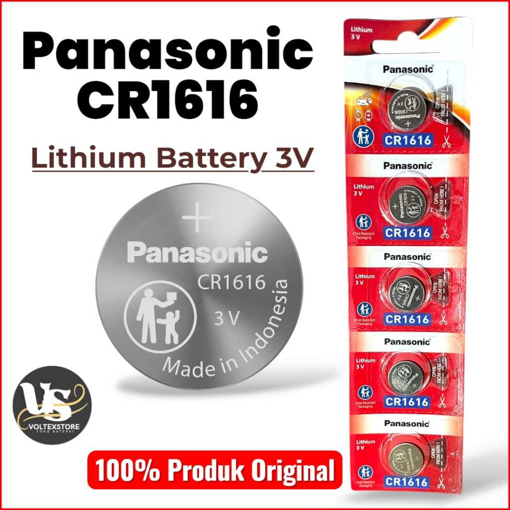 Jual Baterai CR1616 Panasonic Original Made In Indonesia Batre CR 1616 ...