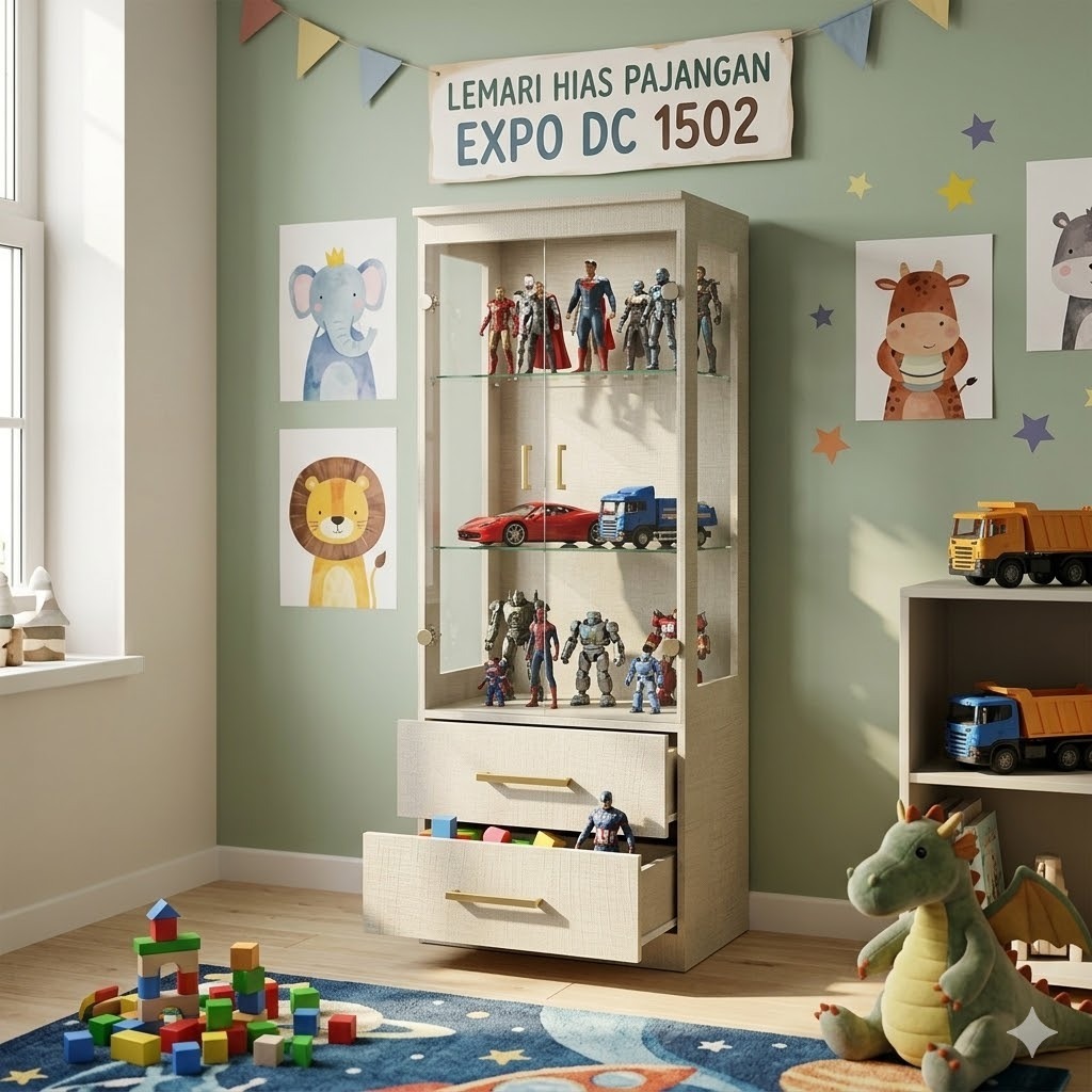 Jual DC 1502 Expo Lemari Hias Kaca 2 pintu Display Cabinet Lemari Hias ...