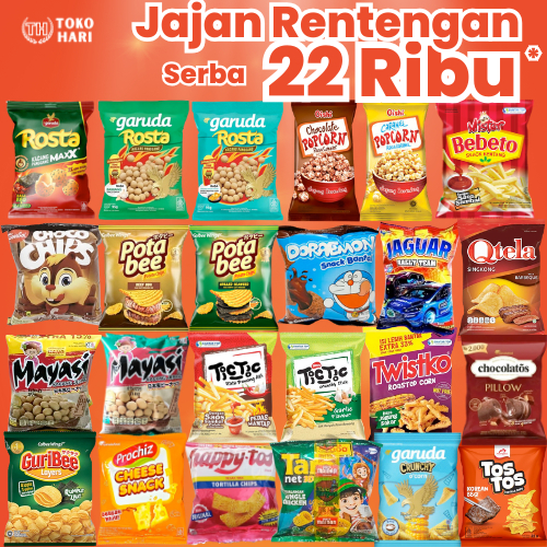 Jual Snack Rentengan Serba 22 Ribuan! 1 Renteng isi 10 pcs snack ...