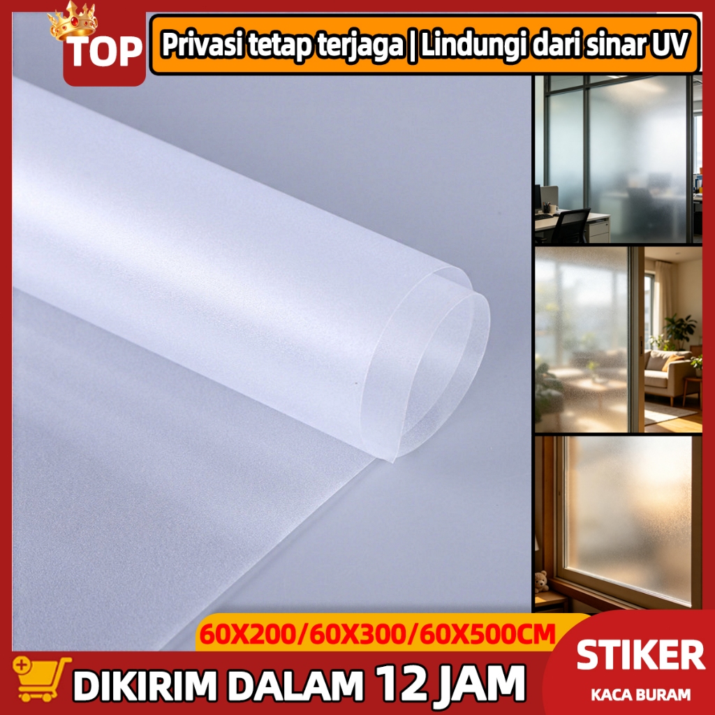 Jual Eva Luvgreen Stiker Kaca Motif Buram Frosted Sticker Kaca/ Stiker ...