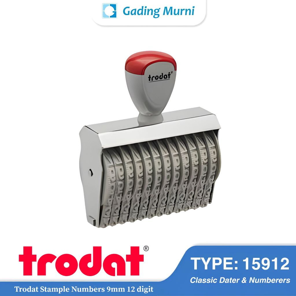 Jual Trodat Stample Numbers 9mm 12 digit Classic Dater & Numberers TYPE ...