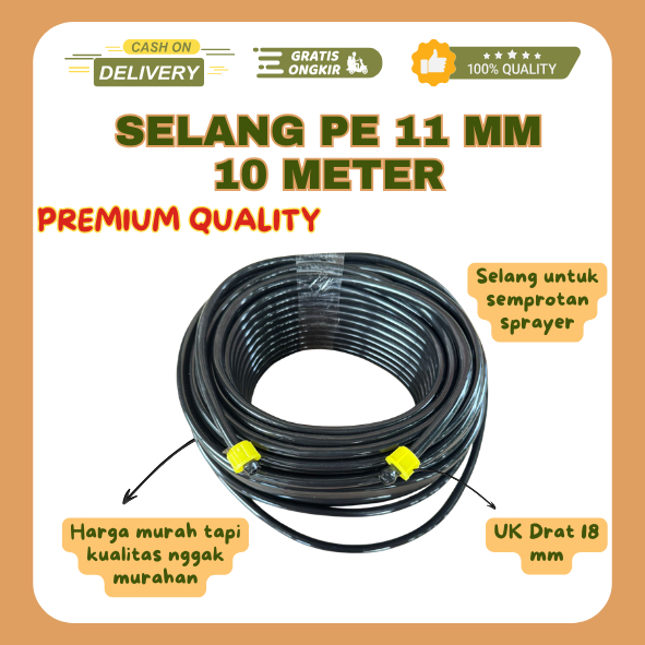 SELANG SPRAYER ELEKTRIK 10 METER ALAT SIRAM HOSE IRIGASI HIDROPONIK FERTIGASI SPRAYER MISTING + KONEKTOR