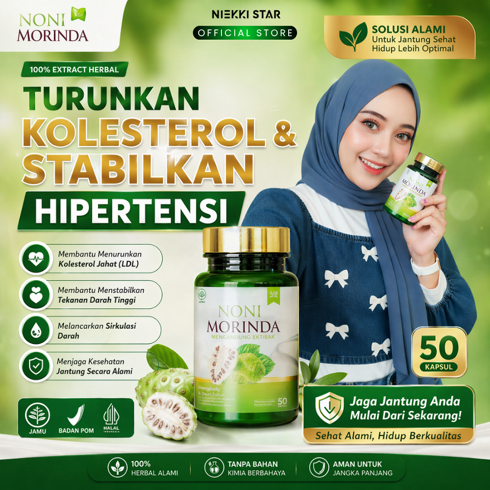 Kapsul Mengkudu Original Obat Herbal Hipertensi Tensi Tinggi Kolesterol BPOM