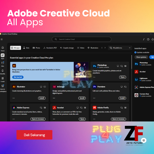 Jual Adobe Creative Cloud Original 1 Tahun untuk Bisnis,Sekolah ...