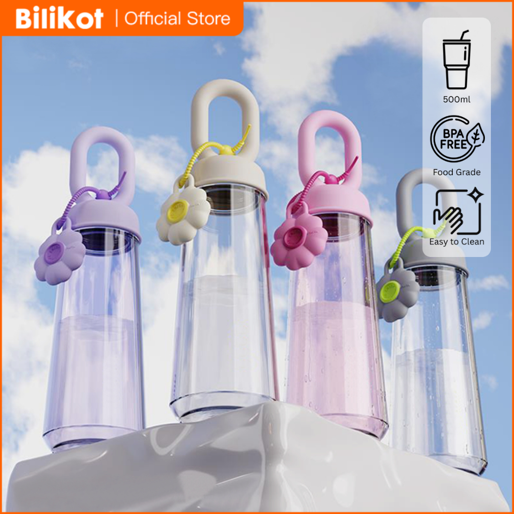 Jual Bilikot Botol Minum Transparan 500ml Tumbler Olahraga Premium ...