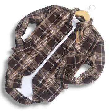 Kemeja Flanel Premium Pria Lengan Panjang Lembut Tebal Tidak Berbulu Motif Casual Brill