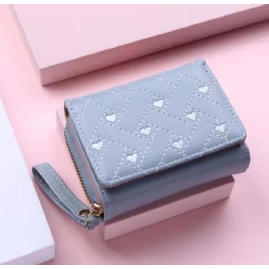 Jual Dompet Wanita Mini Lipat Multifungsi Dompet Kecil Kartu Uang Koin ...