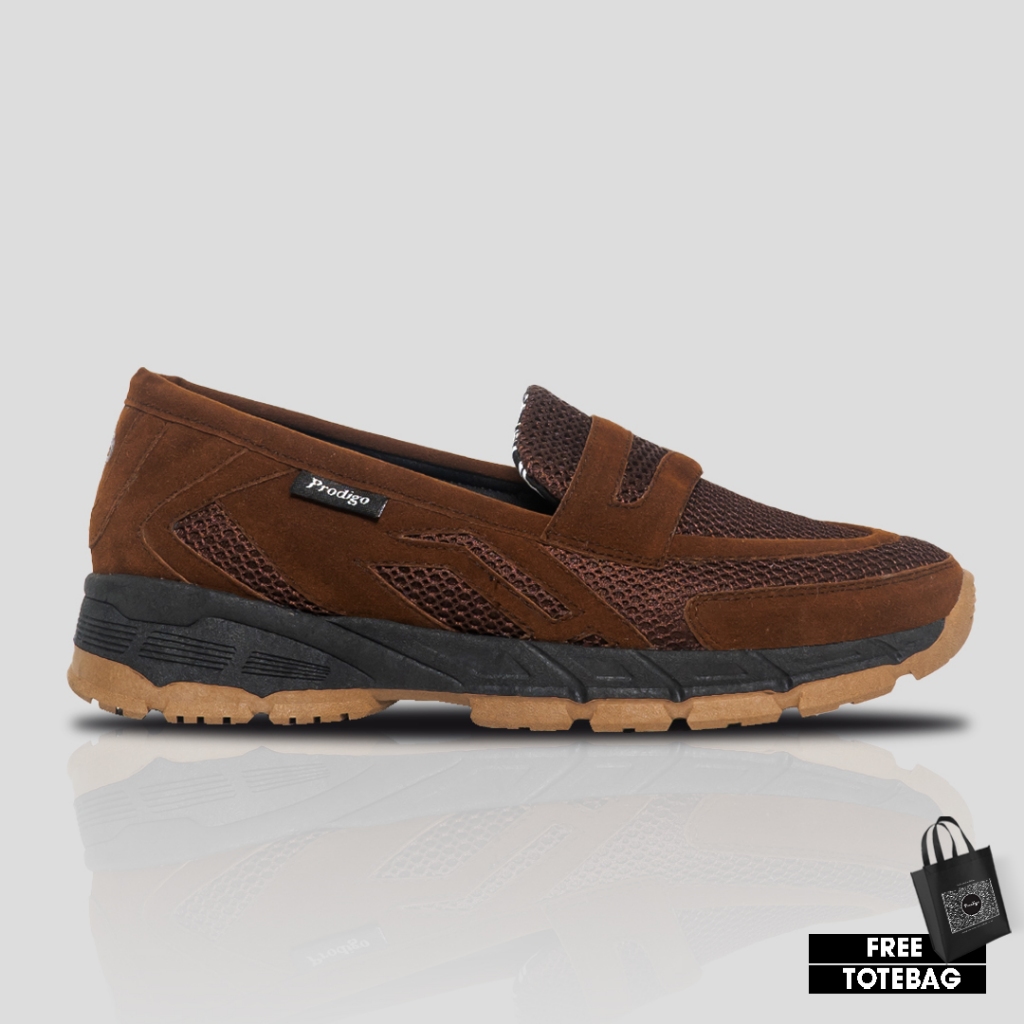 Jual Prodigo * Sepatu Hybrid Loafers Pria Suede Klaten Brown - Slip On ...