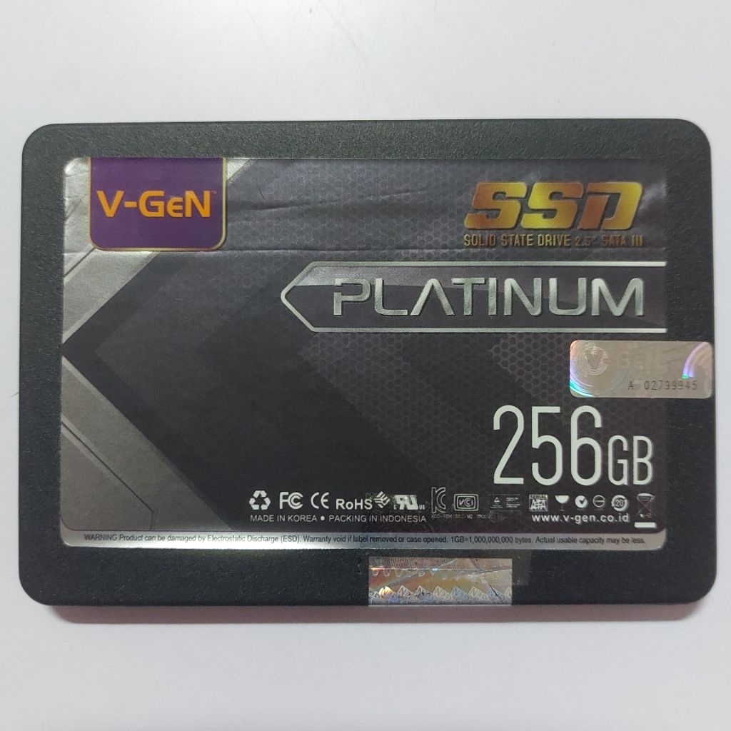 Jual SSD SATA 2,5 inch 256 GB VGEN PLATINUM Sentinel 100% ( bekas ...