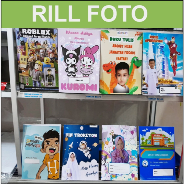 Jual BUKU TULIS CUSTOM NAMA DAN PHOTO ISI 58 & 38 LEMBAR COVER TEBAL ...